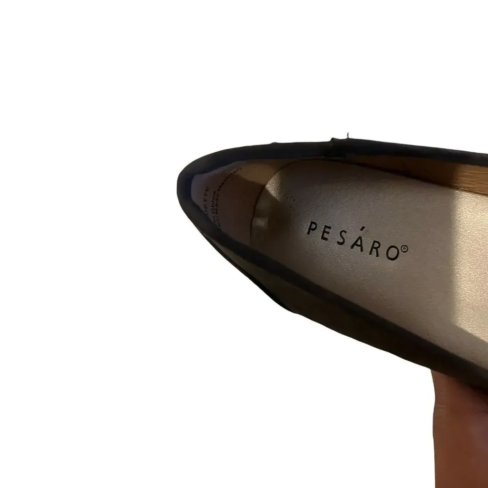 Pesaro Bernadette Gray Brown Suede Ballet Flats - Size 8.5 M